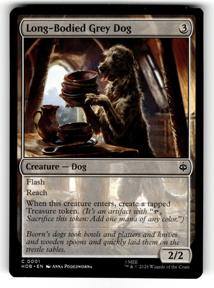 Long-Bodied Grey Dog – 1 HOB: The Hobbit C NM