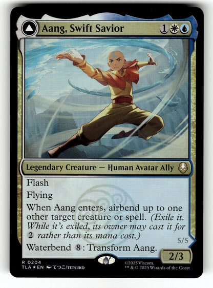 Aang, Swift Savior – 204 TLA: Avatar: The Last Airbender R Foil NM