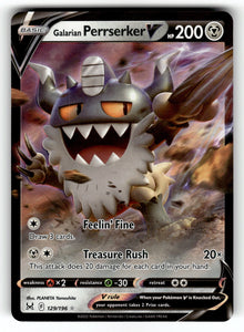 Galarian Perrserker V – 129/196 SWSH11: SWSH11: Lost Origin Ultra Rare Holo NM