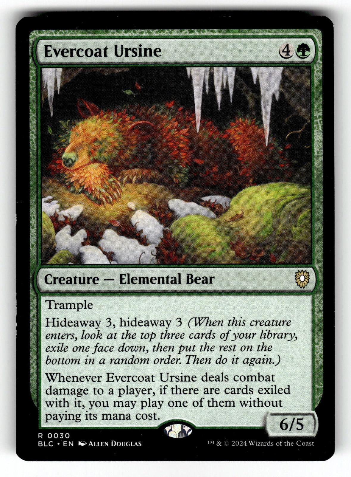 Evercoat Ursine – 30 BLC: Commander: Bloomburrow R NM