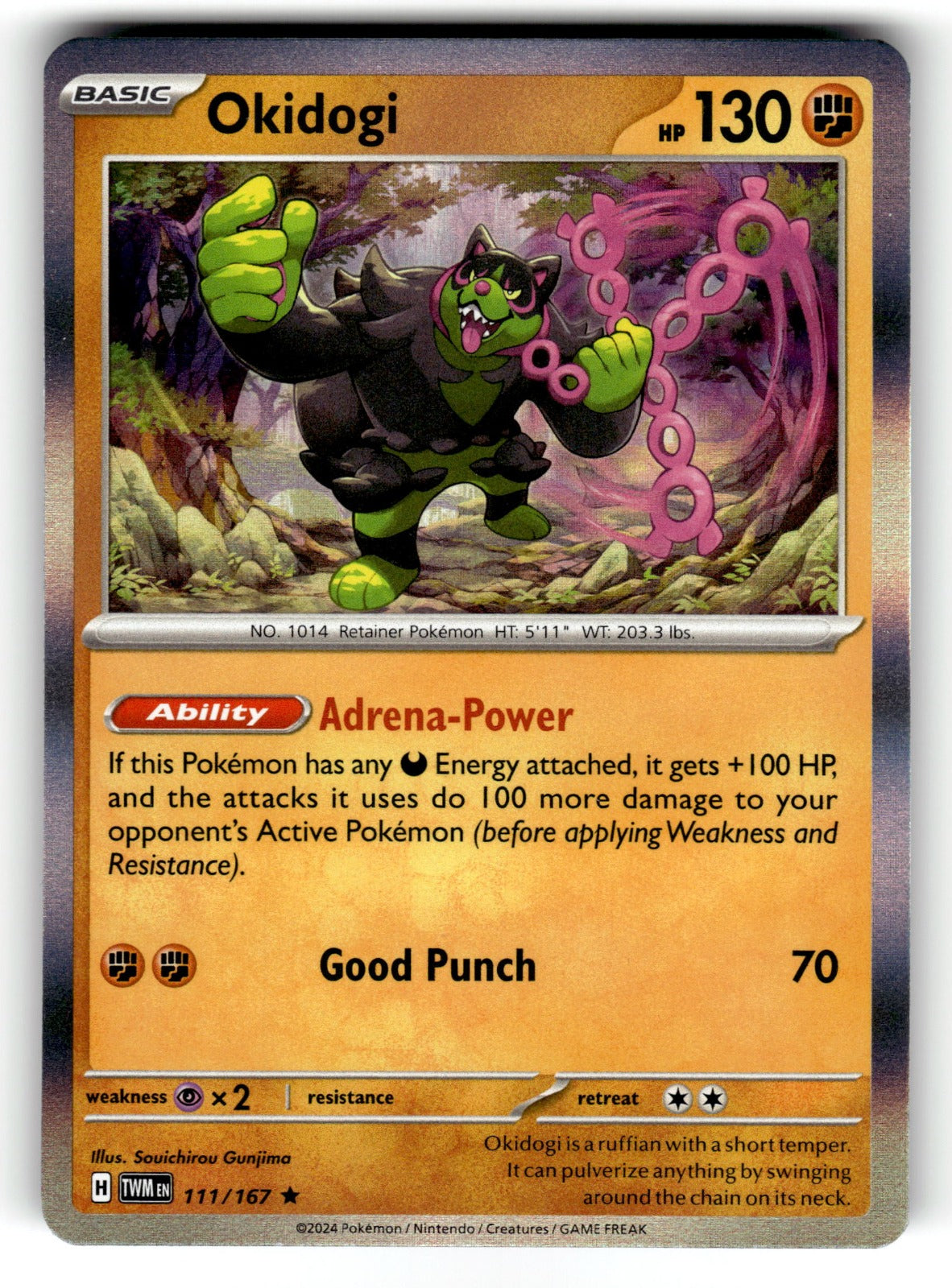 Okidogi – 111/167 TWM: SV06: Twilight Masquerade Rare Holo NM
