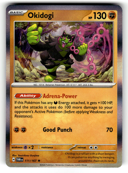 Okidogi – 111/167 TWM: SV06: Twilight Masquerade Rare Holo NM