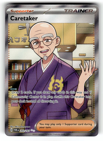 Caretaker – 203/167 TWM: SV06: Twilight Masquerade Ultra Rare HoloNM