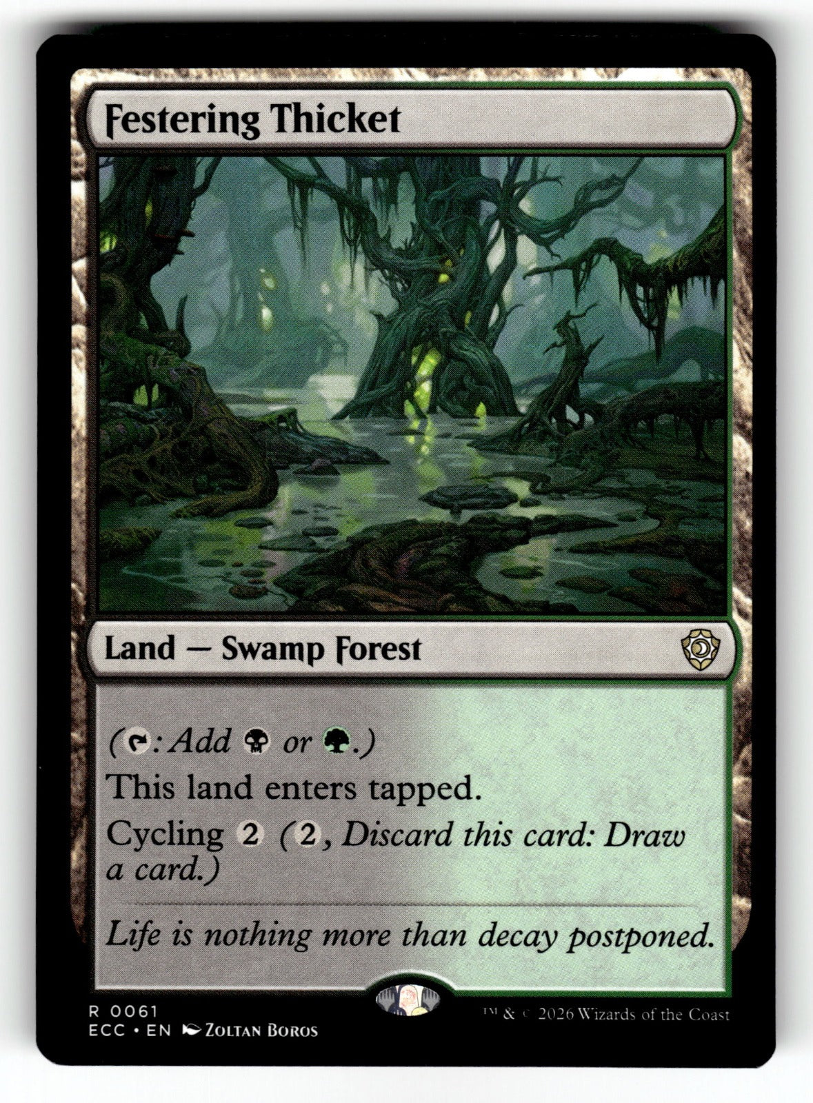 Festering Thicket – 61 ECC: Commander: Lorwyn Eclipsed R NM