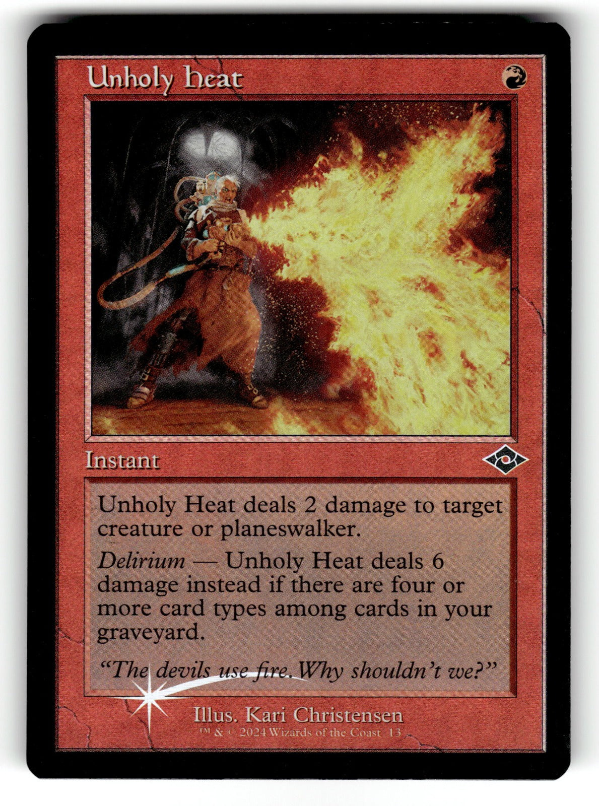Unholy Heat (Retro Frame) – 13 MH2: Modern Horizons 2 C Foil NM