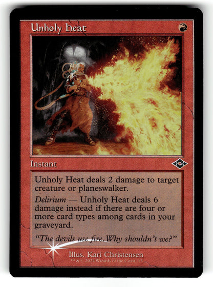 Unholy Heat (Retro Frame) – 13 MH2: Modern Horizons 2 C Foil NM