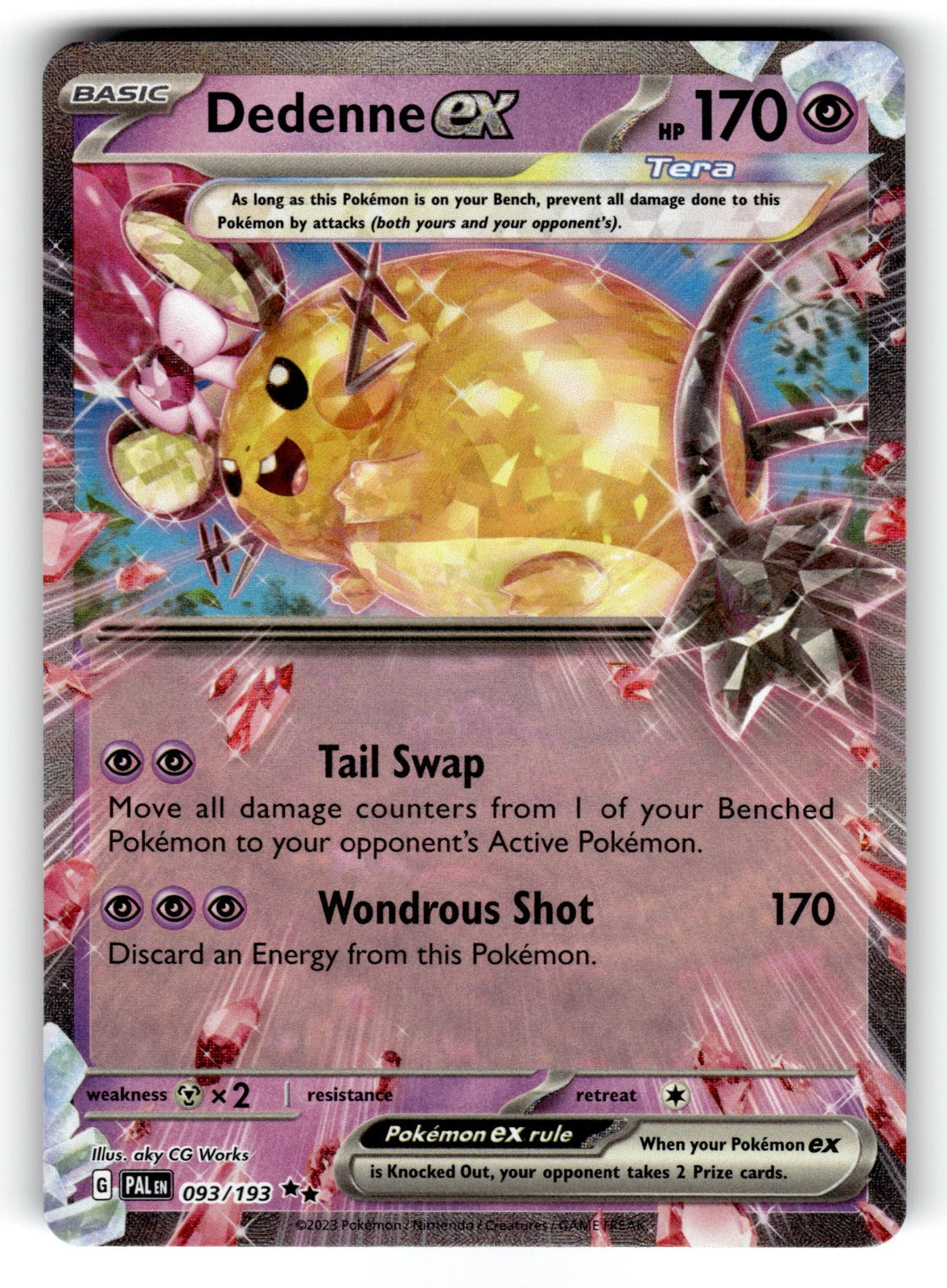 Dedenne ex - – 093/193 PAL: SV02: Paldea Evolved Double Rare Holo NM