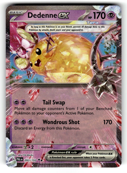 Dedenne ex - – 093/193 PAL: SV02: Paldea Evolved Double Rare Holo NM