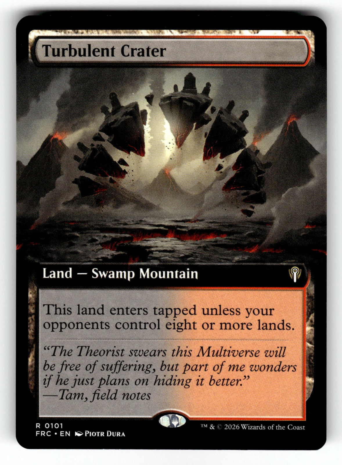 Turbulent Crater (Extended Art) – 101 FRC: Commander: Reality Fracture R NM