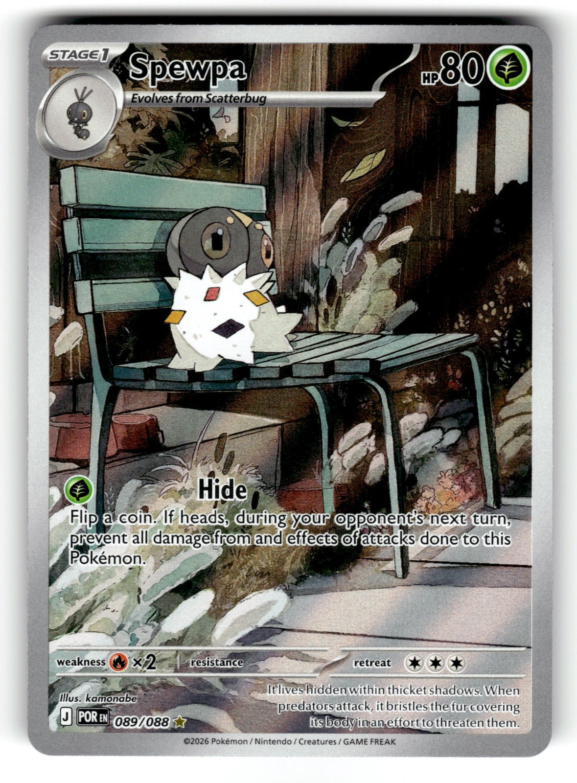 Spewpa – 089/088 POR: ME03: Perfect Order Illustration Rare Holo NM