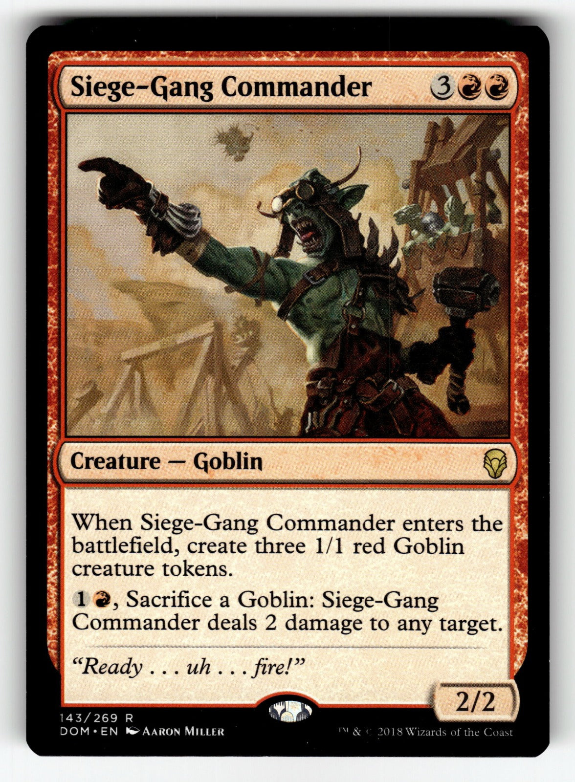 Siege-Gang Commander – 143 DOM: Dominaria R NM