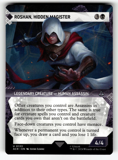Roshan, Hidden Magister (Showcase) – 133 ACR: Universes Beyond: Assassin's Creed U NM