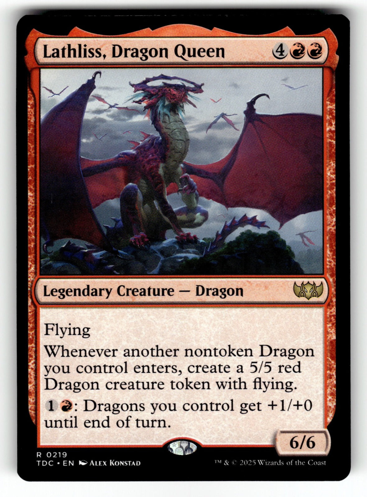 Lathliss, Dragon Queen – 219 TDC: Commander: Tarkir: Dragonstorm R NM