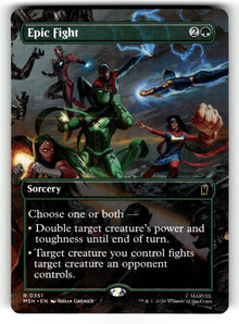 Epic Fight (Borderless) – 351 MSH: Marvel Super Heroes R NM