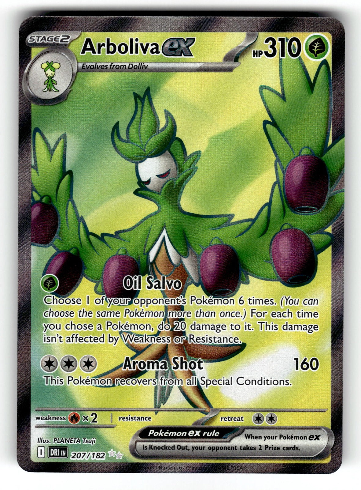 Arboliva ex – 207/182 DRI: SV10: Destined Rivals Ultra Rare Holo NM