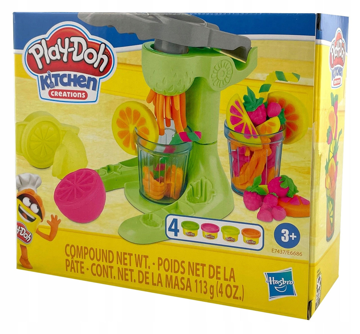 Play-Doh Kitchen Creations Juice Squeezin Toy Juicer for Kids 3 Years and up with 4 Non-Toxic Colors
