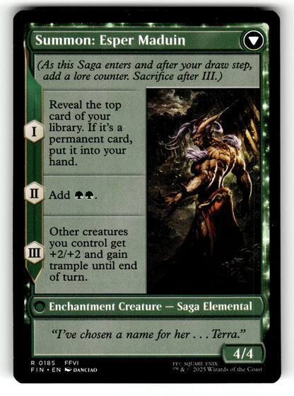 Esper Origins – 185 FIN: FINAL FANTASY R NM (Back)