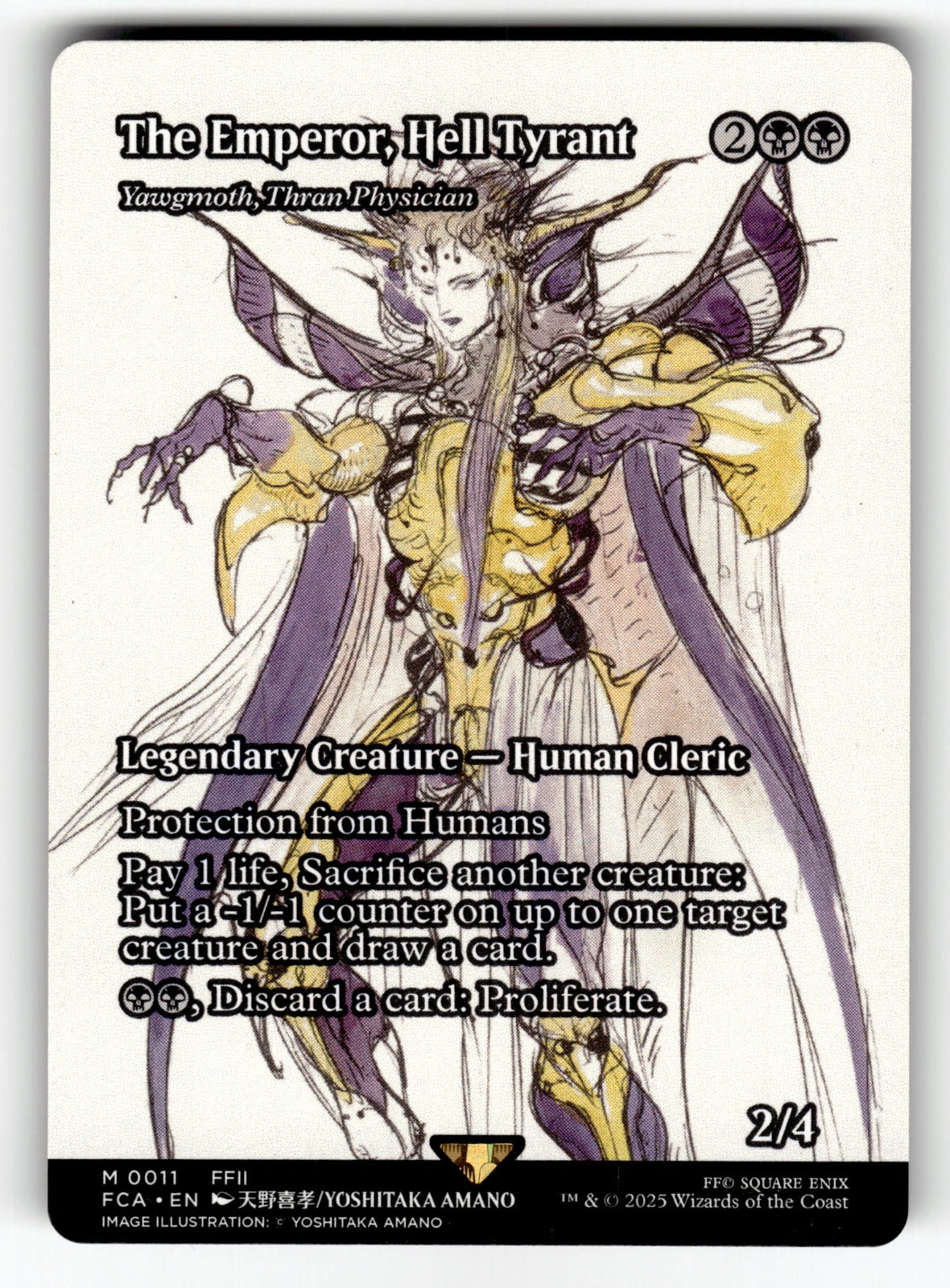 The Emperor, Hell Tyrant - Yawgmoth, Thran Physician (Showcase) – 11 FCA: FINAL FANTASY: Through the Ages M NM