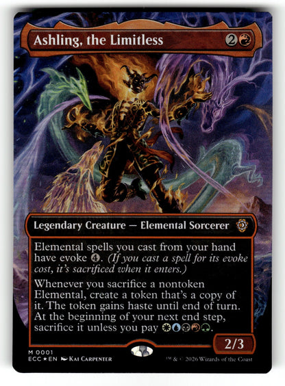Ashling, the Limitless (Borderless) – 1 ECC: Commander: Lorwyn Eclipsed M Foil NM