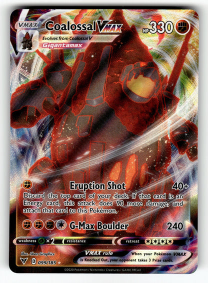 Coalossal VMAX – 099/185 SWSH04: SWSH04: Vivid Voltage Ultra Rare Holo NM