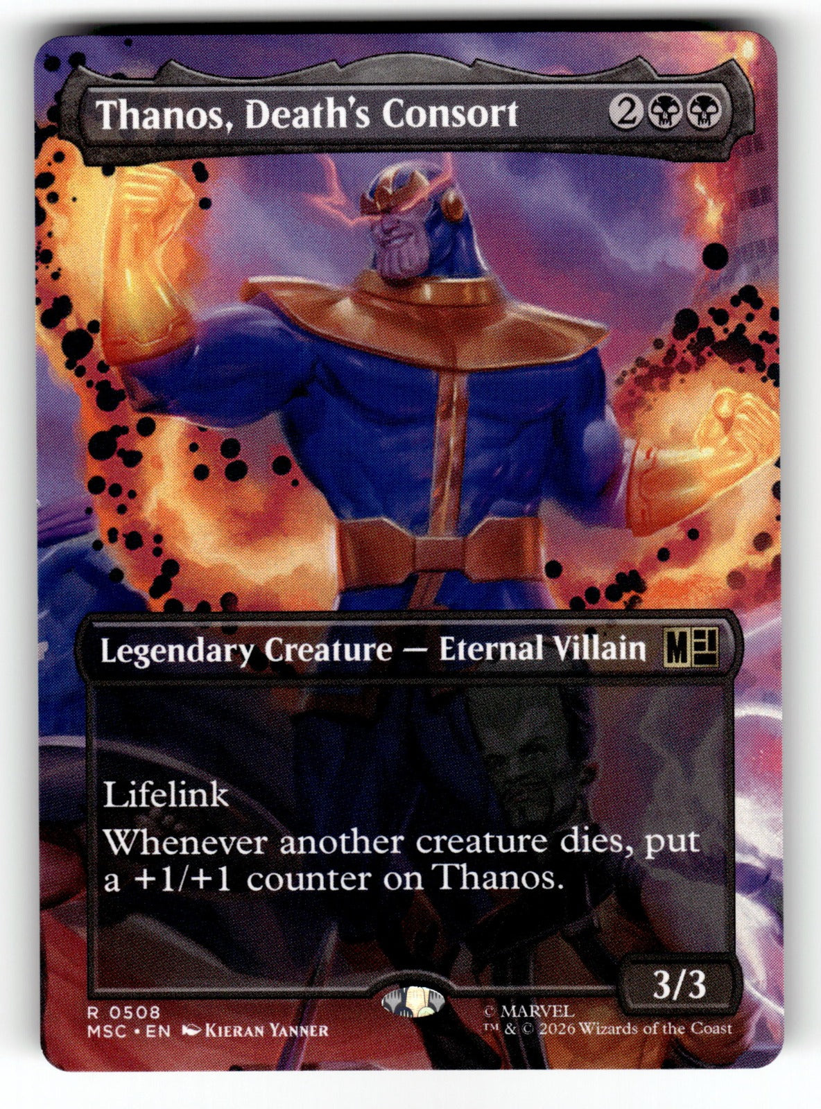 Thanos, Death's Consort (Extended Art) – 508 MSC: Commander: Marvel Super Heroes R NM