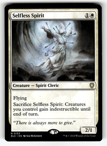 Selfless Spirit – 153 BLC: Commander: Bloomburrow R NM