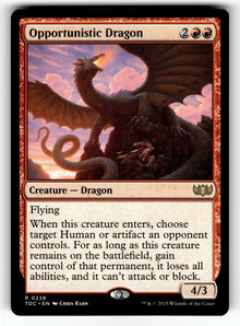 Opportunistic Dragon – 228 TDC: Commander: Tarkir: Dragonstorm R NM