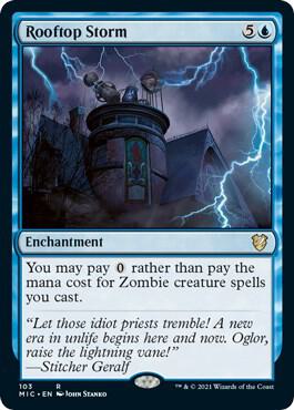 Rooftop Storm – 103 MIC: Commander: Innistrad: Midnight Hunt R LP