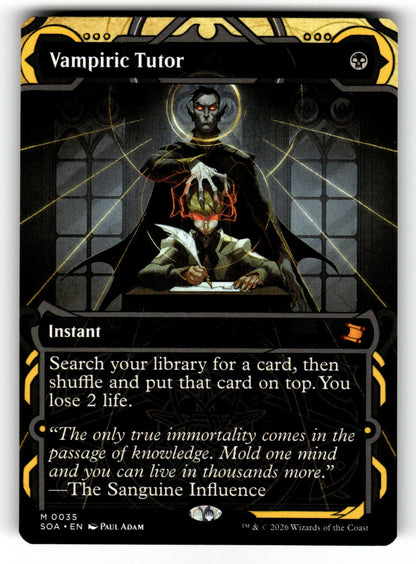 Vampiric Tutor – 35 SOA: Secrets of Strixhaven: Mystical Archive M NM