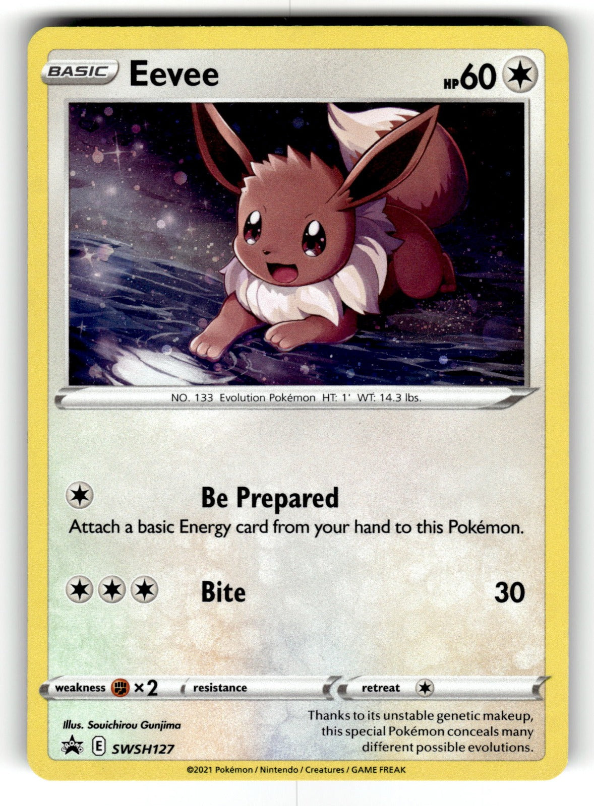 Eevee – SWSH127 SWSD: SWSH: Sword & Shield Promo Cards Promo Holo NM