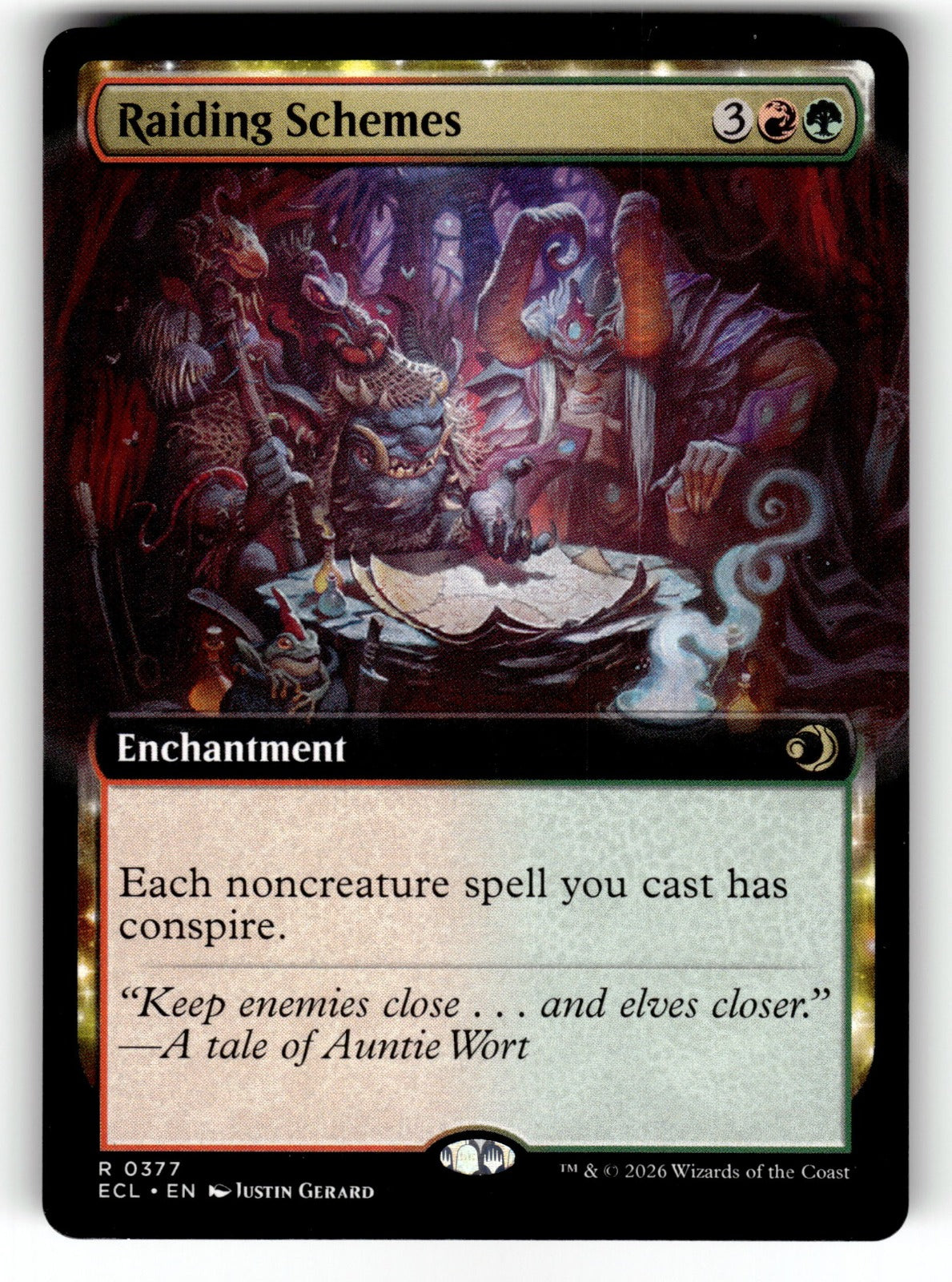 Raiding Schemes (Extended Art) – 377 ECL: Lorwyn Eclipsed R NM