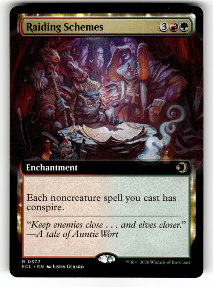 Raiding Schemes (Extended Art) – 377 ECL: Lorwyn Eclipsed R NM