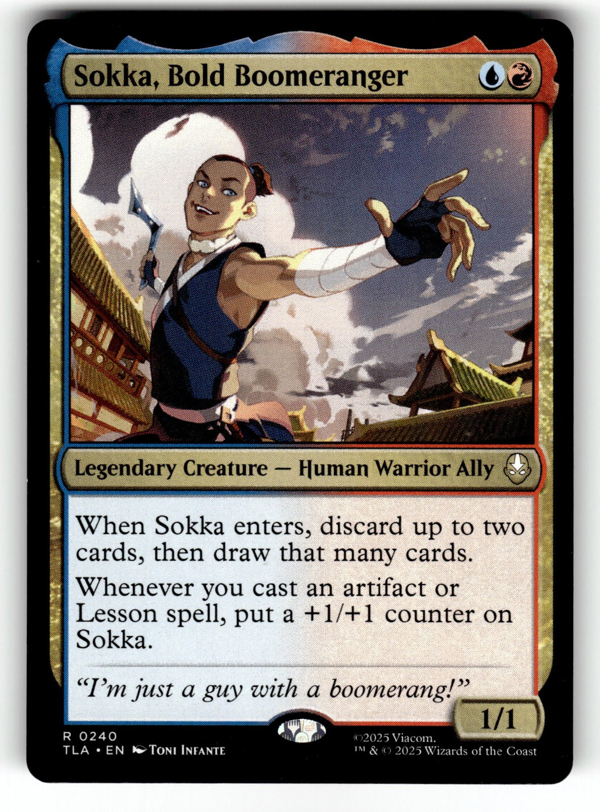 Sokka, Bold Boomeranger – 240 TLA: Avatar: The Last Airbender R NM