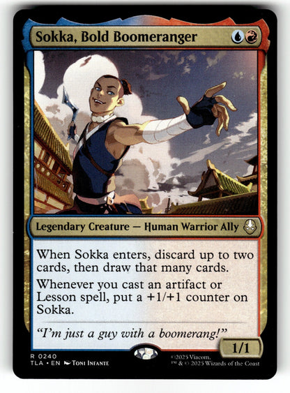 Sokka, Bold Boomeranger – 240 TLA: Avatar: The Last Airbender R NM