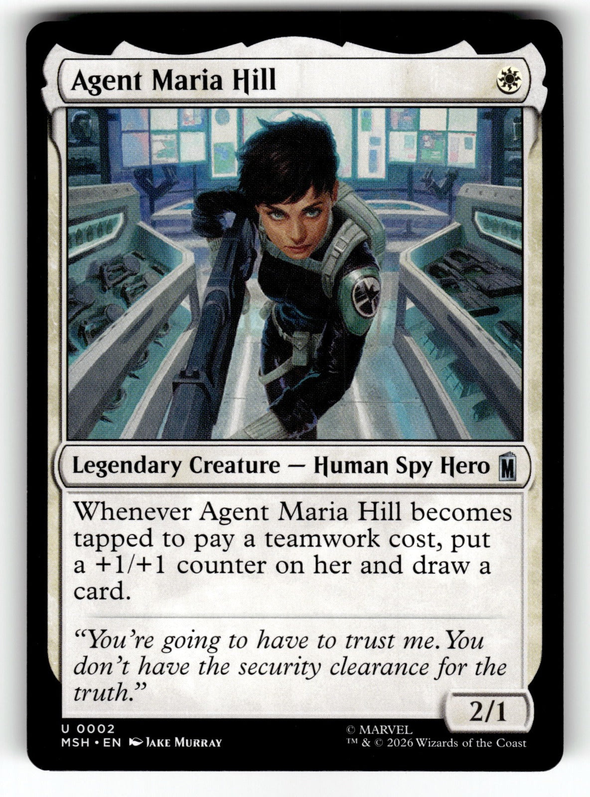 Agent Maria Hill – 2 MSH: Marvel Super Heroes U NM