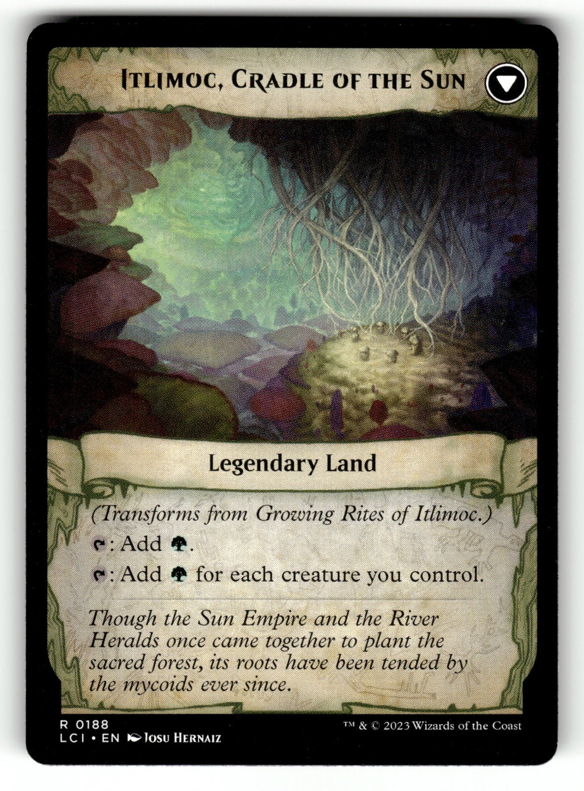 Growing Rites of Itlimoc – 188 LCI: The Lost Caverns of Ixalan R NM (Back)