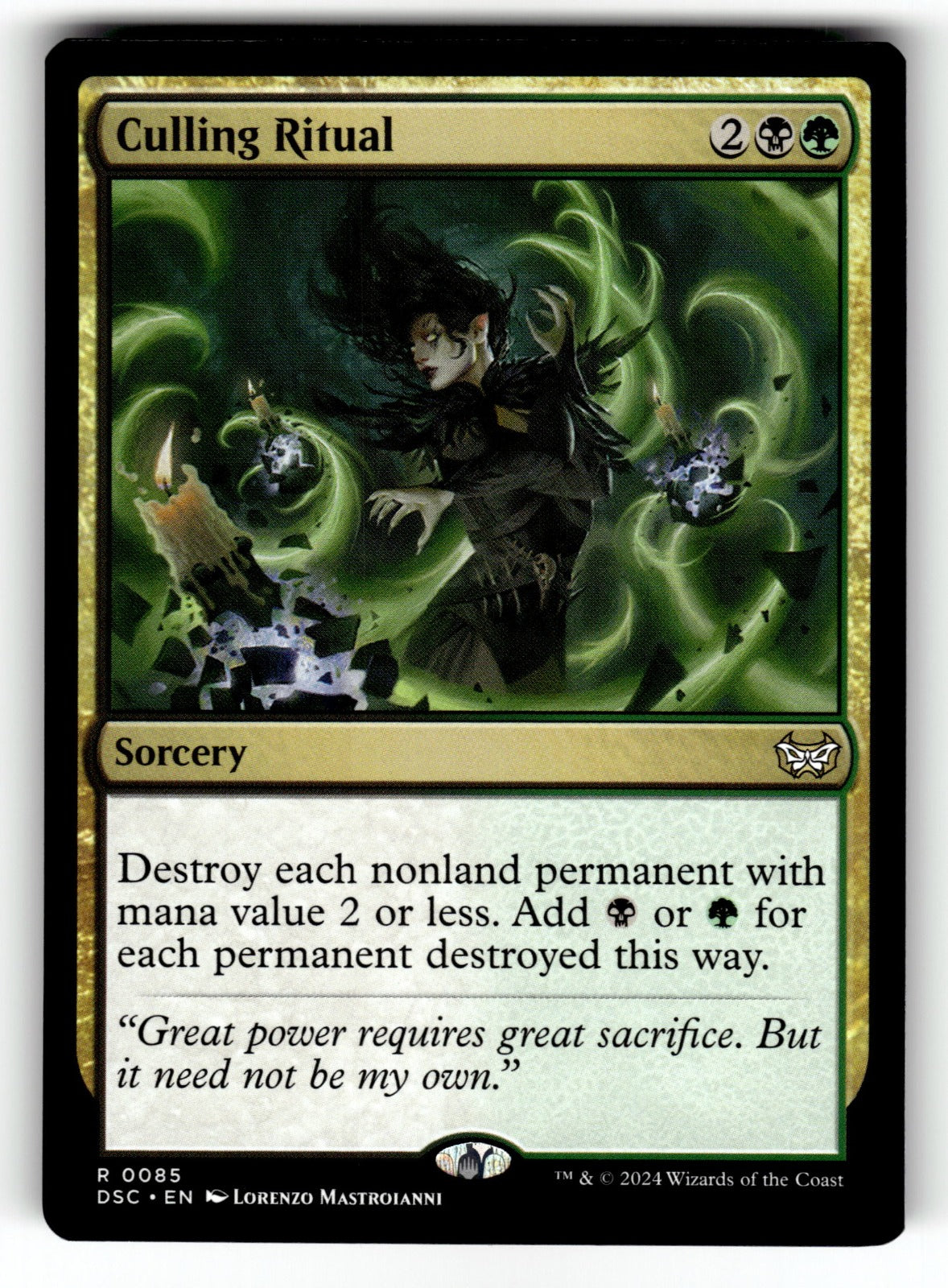 Culling Ritual – 85 DSC: Commander: Duskmourn: House of Horror R NM