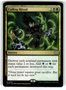 Culling Ritual – 85 DSC: Commander: Duskmourn: House of Horror R NM