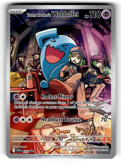 Team Rocket's Wobbuffet – 203 SVP: SV: Scarlet & Violet Promo Cards Promo HoloNM