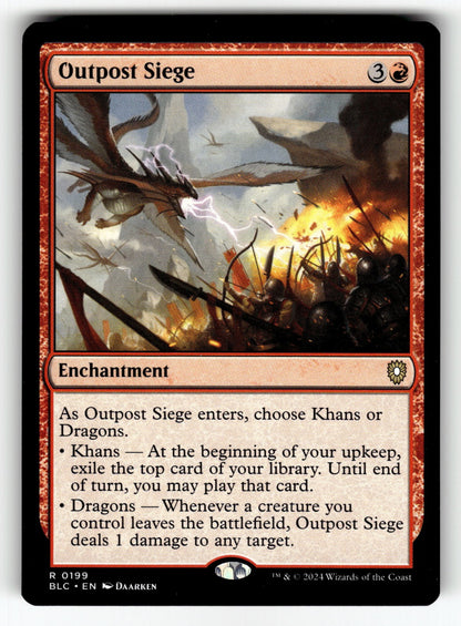 Outpost Siege – 199 BLC: Commander: Bloomburrow R NM