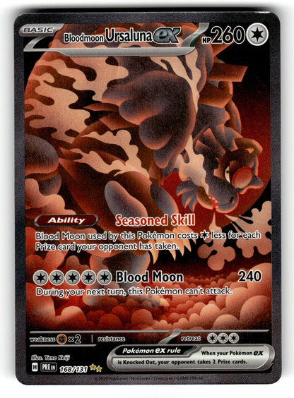 Bloodmoon Ursaluna ex – 168/131 PRE: SV: Prismatic Evolutions SIR Holo NM