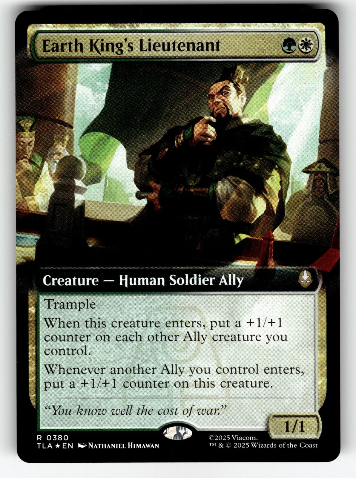 Earth King's Lieutenant (Extended Art) – 380 TLA: Avatar: The Last Airbender R FoilNM