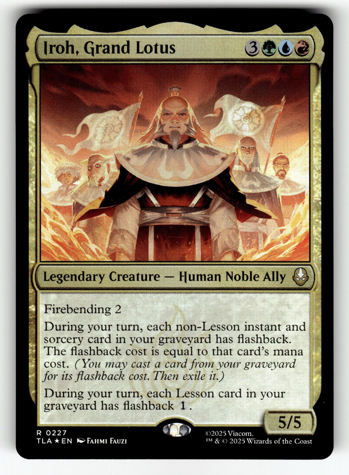 Iroh, Grand Lotus – 227 TLA: Avatar: The Last Airbender R Foil NM