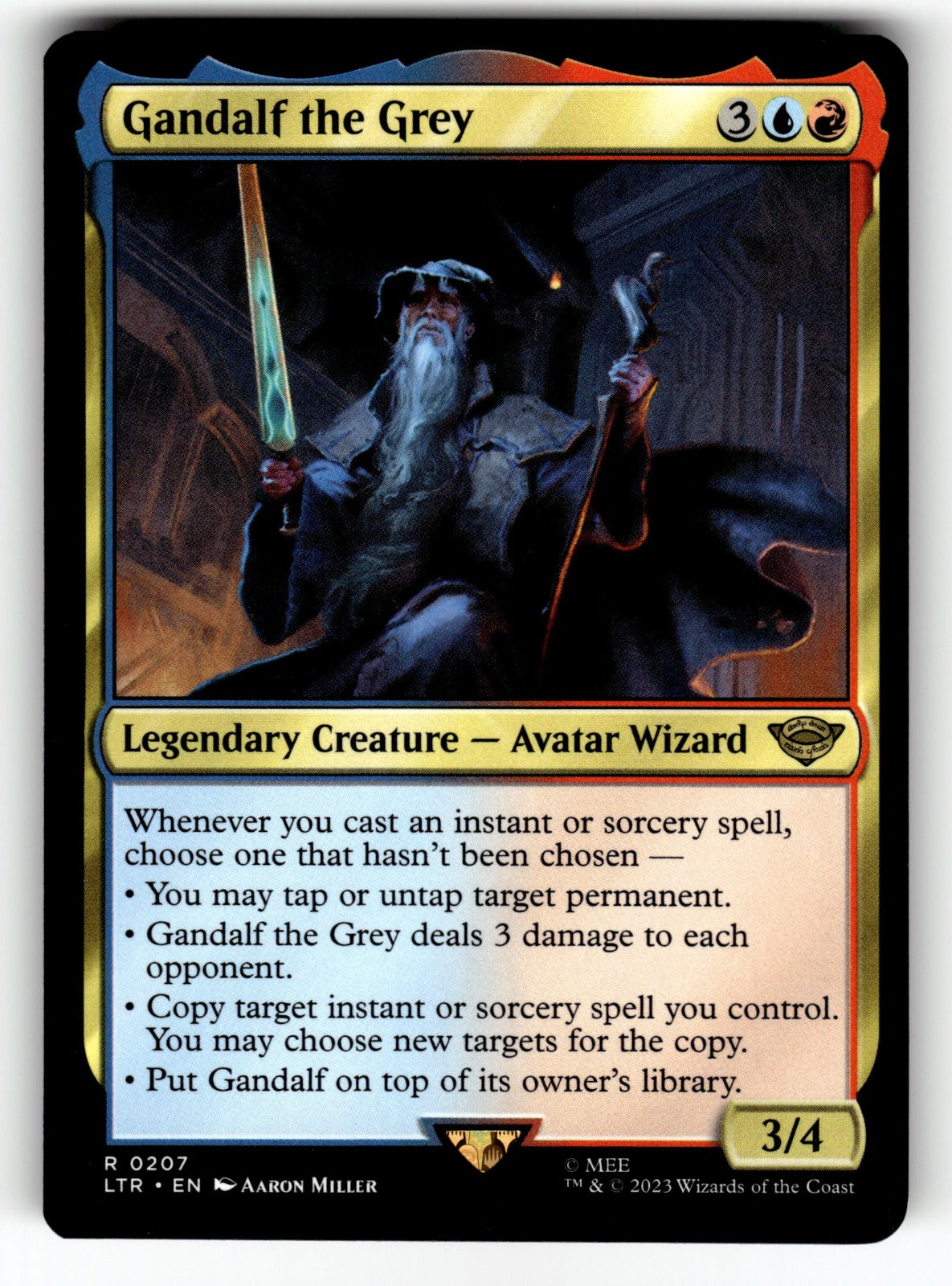 Gandalf the Grey – 207 LTR: Universes Beyond: The Lord of the Rings: Tales of Middle-earth R NM