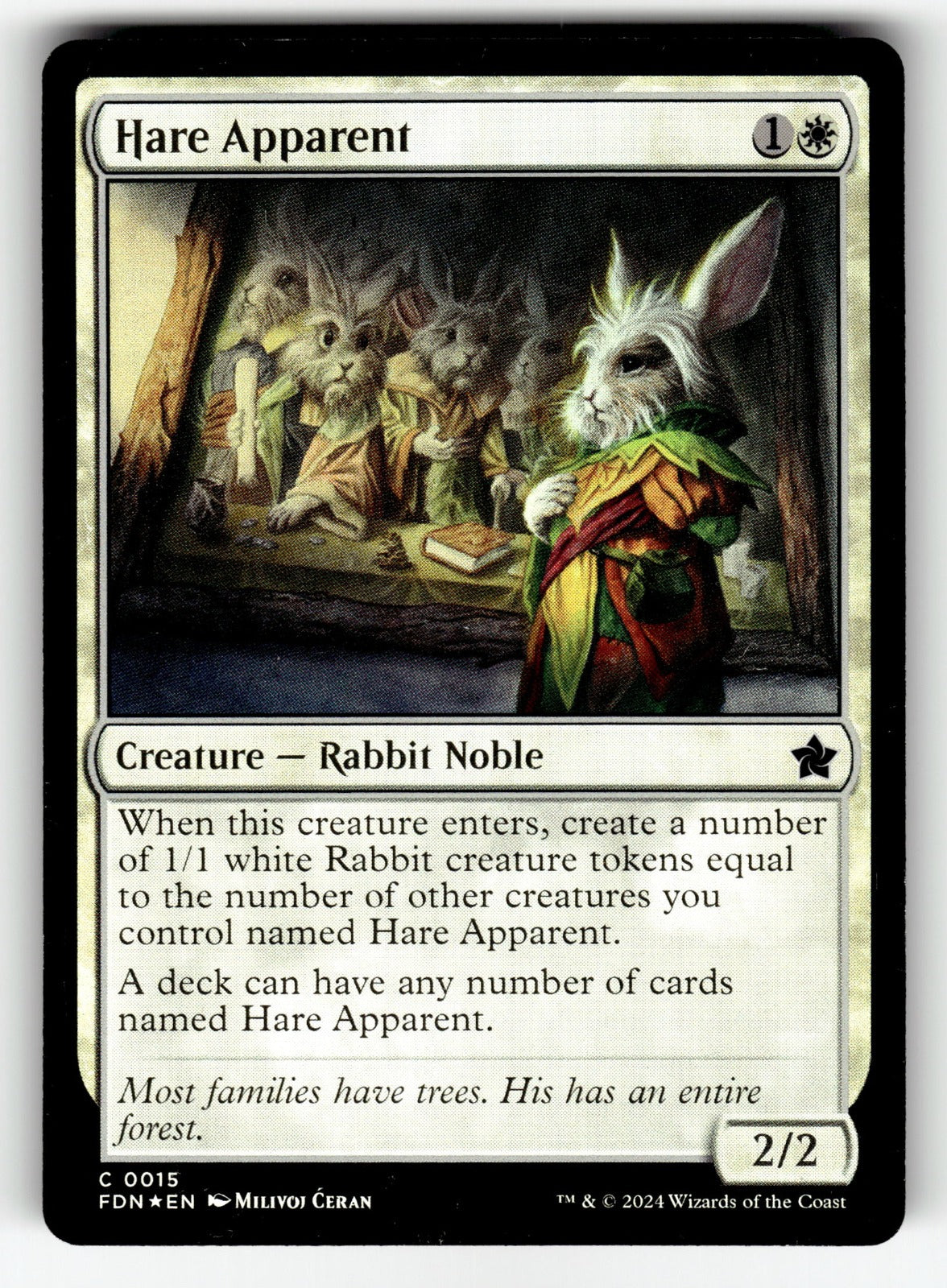 Hare Apparent – 15 FDN: Foundations C Foil NM