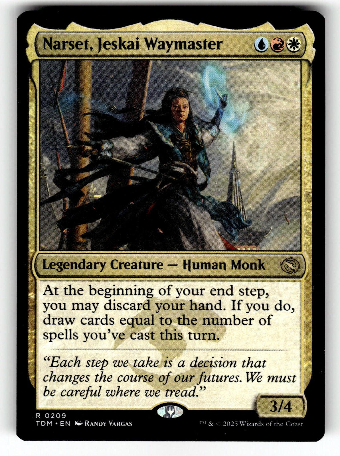 Narset, Jeskai Waymaster – 209 TDM: Tarkir: Dragonstorm R NM