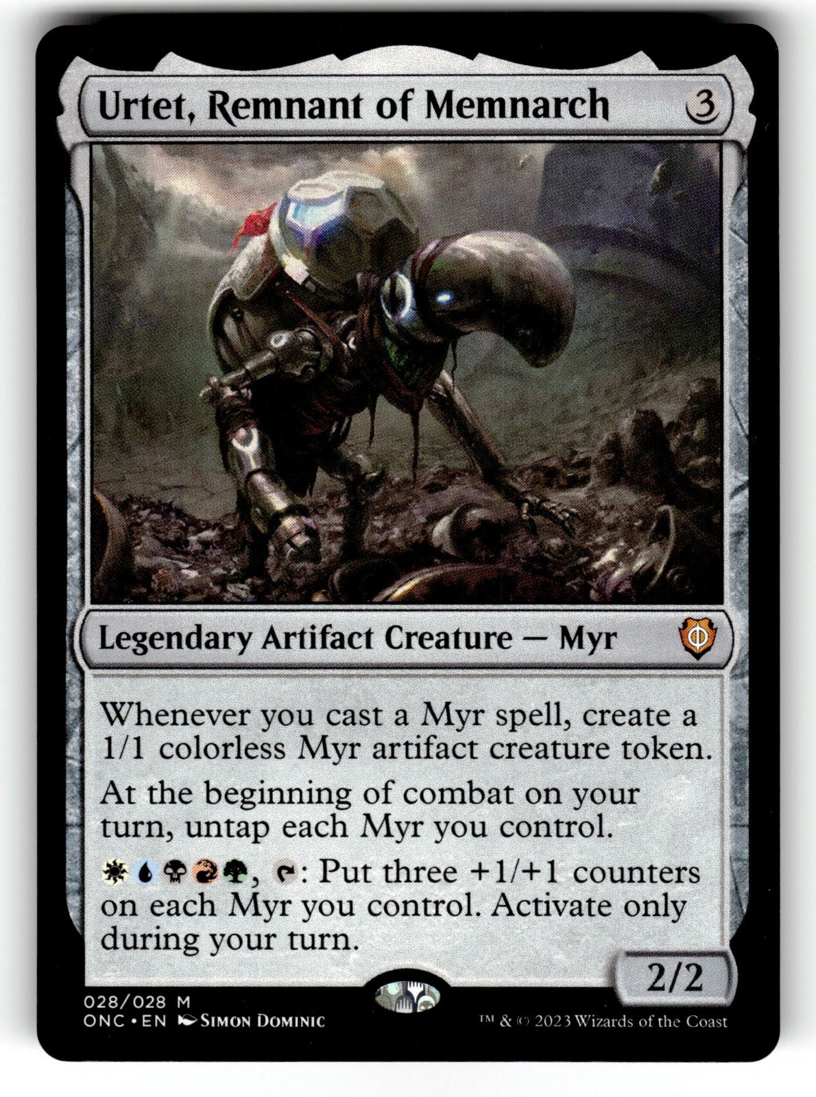 Urtet, Remnant of Memnarch – 28 ONC: Commander: Phyrexia: All Will Be One M NM