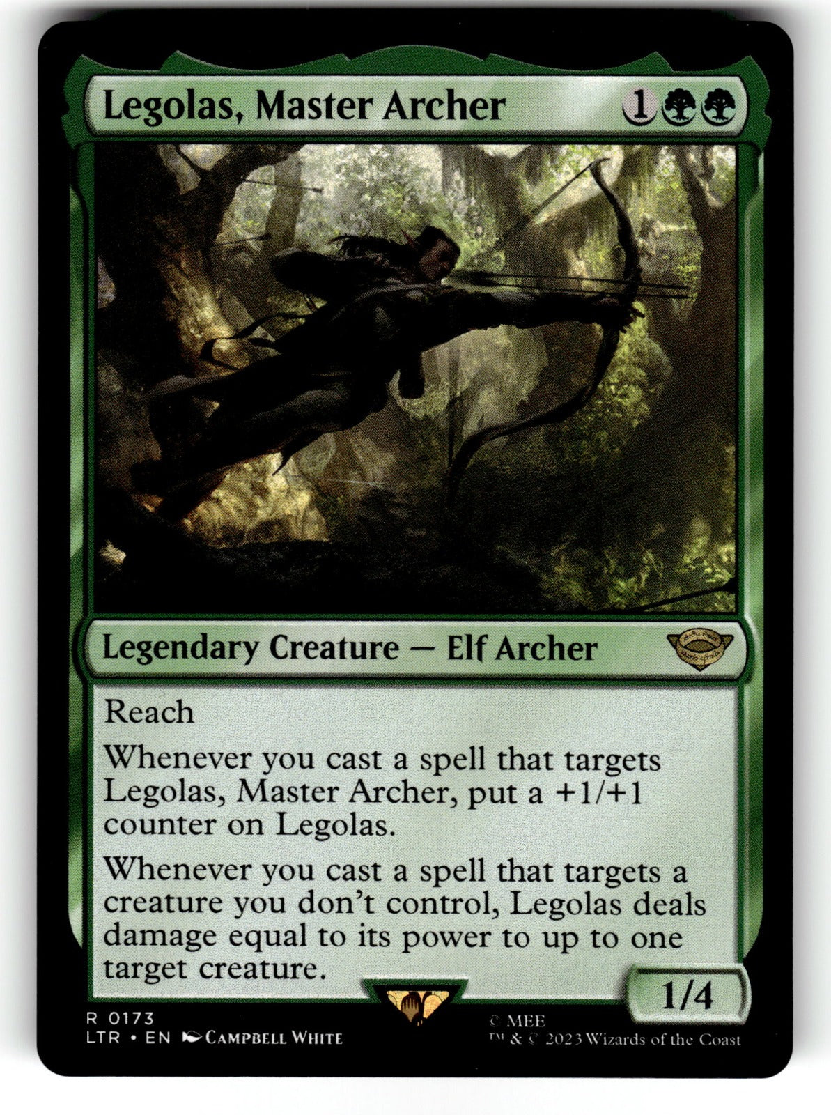 Legolas, Master Archer – 173 LTR: Universes Beyond: The Lord of the Rings: Tales of Middle-earth R NM