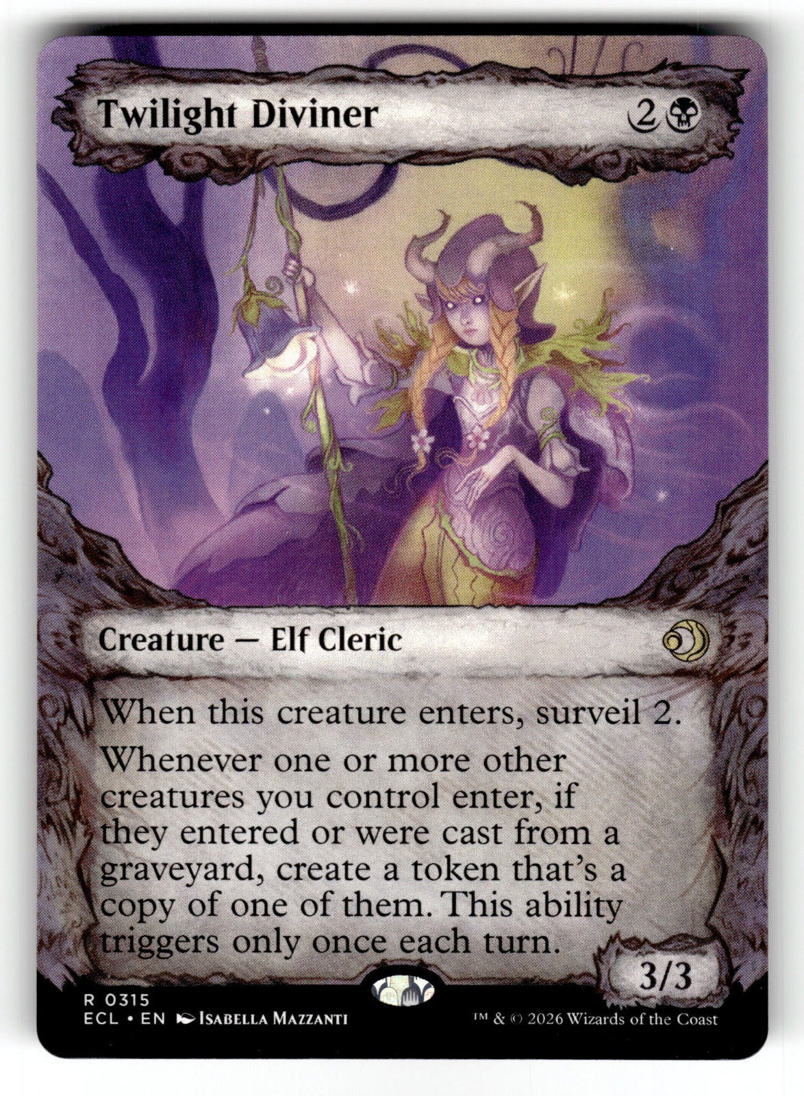 Twilight Diviner (Showcase) – 315 ECL: Lorwyn Eclipsed R NM