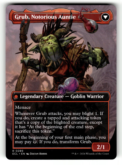 Grub, Storied Matriarch (Borderless) – 289 ECL: Lorwyn Eclipsed R NM (Back)